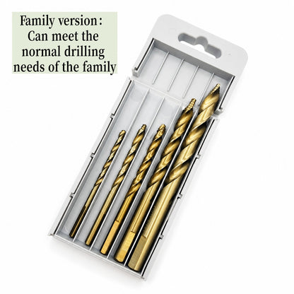 4/5/6/8/10mm 5PCS M35 HSS-E Cobalt Drill Bits Heavy Duty Step Twist Drill Kit for Hardened Steel & Iron Hole Drilling