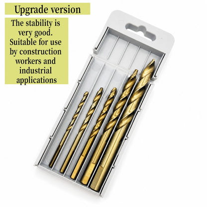 4/5/6/8/10mm 5PCS M35 HSS-E Cobalt Drill Bits Heavy Duty Step Twist Drill Kit for Hardened Steel & Iron Hole Drilling
